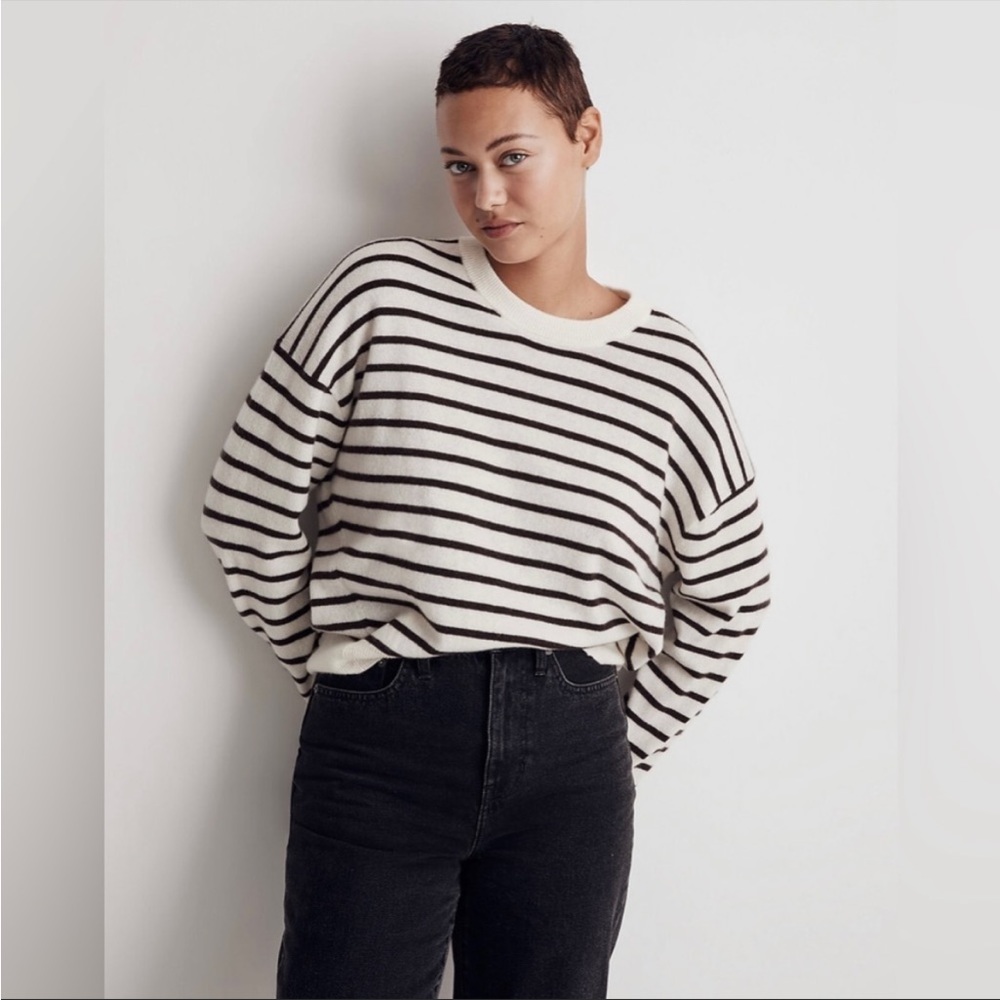 Madewell (Re)sensible Relaxed Cashmere Sweater in Stripe